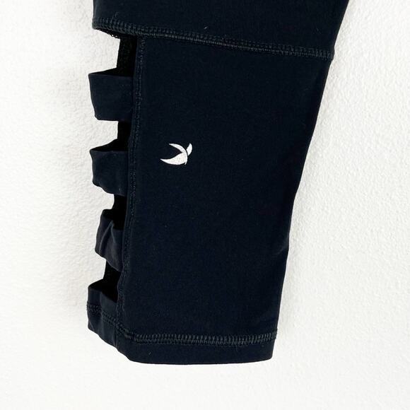 Glyder Black Ninja Leggings Cropped Cutout Calves Small - Picture 6 of 8